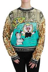 Dolce & Gabbana Year of the Pig Sequined Top  Sweater -   -  Dolce & Gabbana.